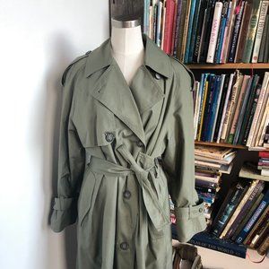 Classic Olive Trench Coat